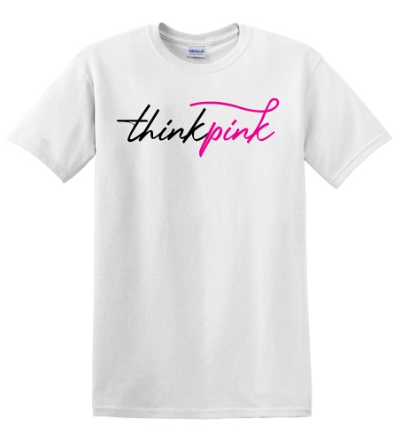 Epic Adult/Youth Think Pink Cotton Graphic T-Shirts. Free shipping.  Some exclusions apply.