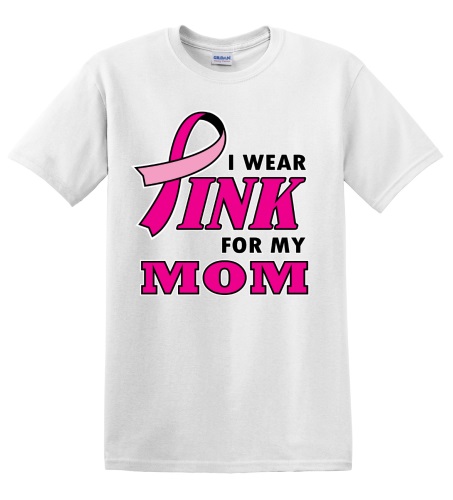 Epic Adult/Youth I Wear Pink 4 Mom Cotton Graphic T-Shirts. Free shipping.  Some exclusions apply.