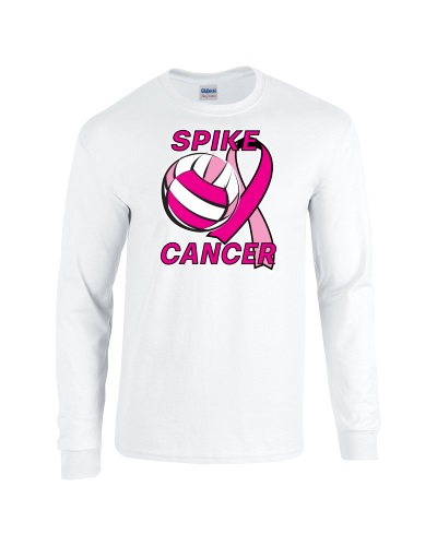 Epic Spike Cancer Long Sleeve Cotton Graphic T-Shirts. Free shipping.  Some exclusions apply.