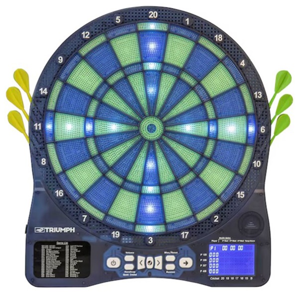 Accudart Light FX 2000 Electronic Dartboard DA9350W Playground