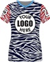 Womens/Girls V-Neck Animal Print Cool Performance Sublimated Jersey