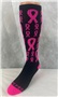 Over-The-Calf Breast Cancer Pink Ribbon & Little Ribbon Socks PAIR