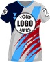 Sublimated Womens/Girls V-Neck Jersey - Custom "ScratchedUp" Cool Performance Tee