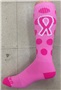 Over-The-Calf Breast Cancer Polka Dot Ribbon Socks PAIR