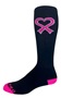 Over-The-Calf Breast Cancer Heart Ribbon Socks PAIR