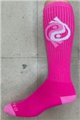 Over-The-Calf Breast Cancer Yin Yang Koi Ribbon Socks PAIR