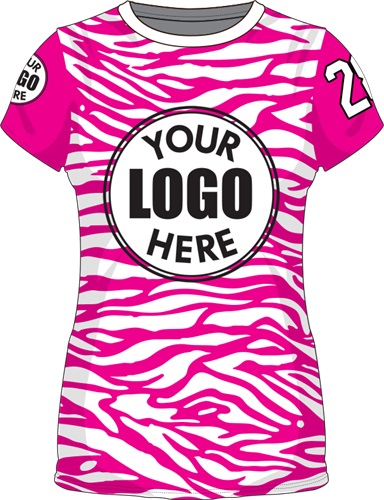 Sublimated Womens/Girls All-Sport Jersey - Custom "Wild" Cool Performance Crew