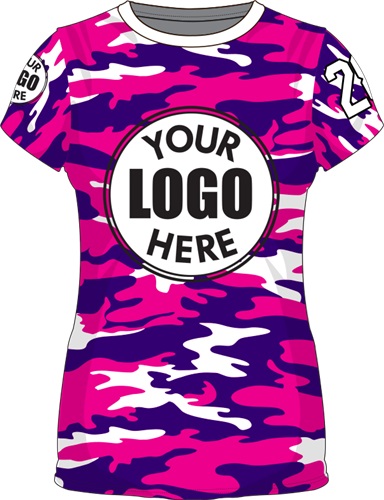 Sublimated Womens/Girls All-Sport Jersey - Custom "Camo" Cool Performance Crew