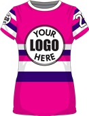 Womens/Girls Crew Horizontal Stripes Cool Performance Sublimated Jersey