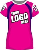 Sublimated Womens/Girls All-Sport Jersey - Custom "Swoop" Cool Performance Crew