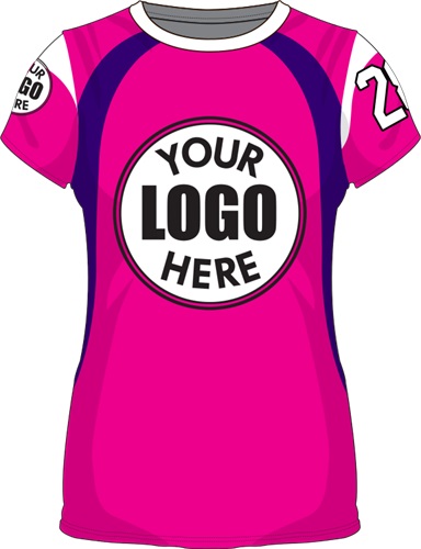 Sublimated Womens/Girls All-Sport Jersey - Custom "Swoop" Cool Performance Crew