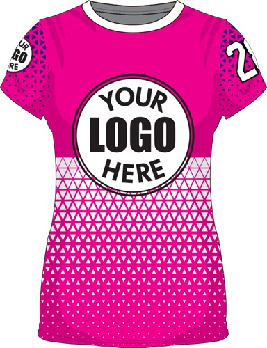 Sublimated Womens/Girls All-Sport Jersey - Custom "Triangles" Cool Performance Crew