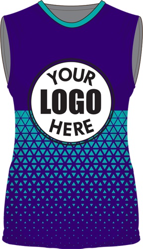 Womens/Girls Sublimated Basketball Jersey - Custom "Triangles" Cool Performance Crew Tank