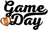 Epic Ladies FB Heart Game Day V-Neck Graphic T-Shirts