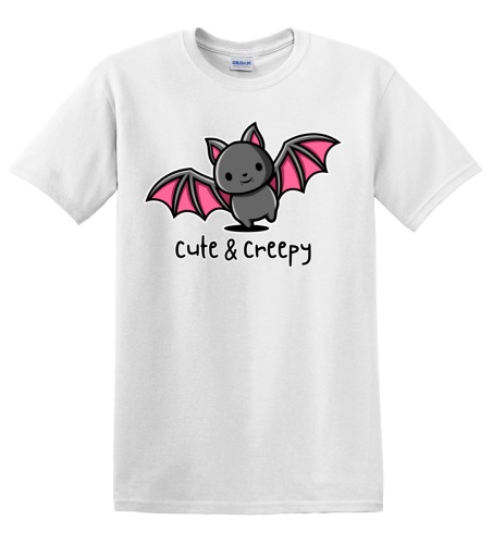 Epic Adult/Youth Cute Creepy Bat Cotton Graphic T-Shirts. Free shipping.  Some exclusions apply.