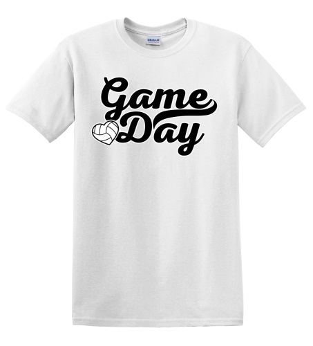 Epic Adult/Youth Game Day Volleyball Heart Cotton Graphic T-Shirts. Free shipping.  Some exclusions apply.