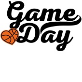 Epic Ladies Game Day Basketball Heart V-Neck Graphic T-Shirts