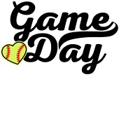 Epic Ladies Game Day Softball Heart V-Neck Graphic T-Shirts