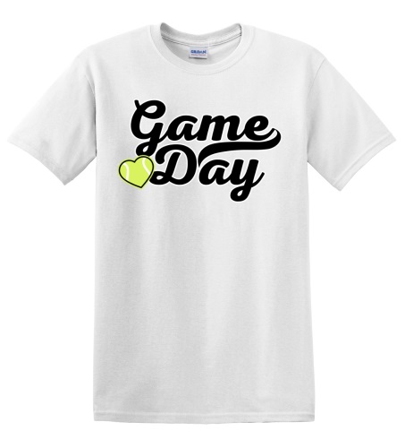 Epic Adult/Youth Game Day Tennis Heart Cotton Graphic T-Shirts. Free shipping.  Some exclusions apply.