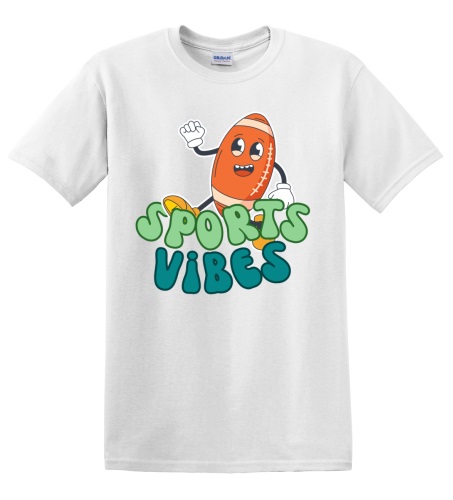 Epic Adult/Youth Sports Vibes Retro Football Cotton Graphic T-Shirts. Free shipping.  Some exclusions apply.