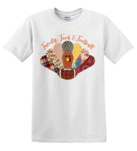 Epic Adult/Youth Family Food Football Thanksgiving Turkey Cotton Graphic T-Shirts. Free shipping.  Some exclusions apply.