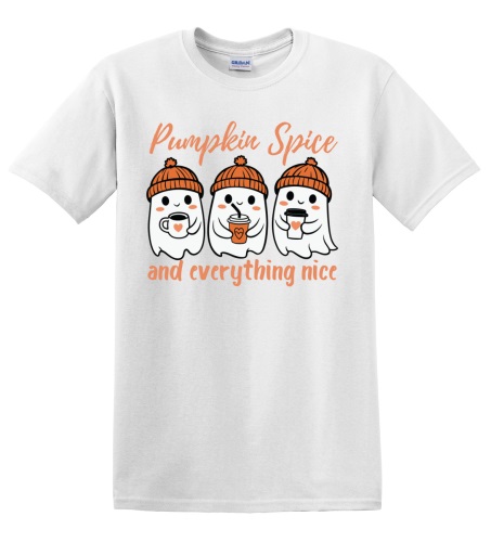 Epic Adult/Youth Pumpkin Spice Everything Nice Coffee Cotton Graphic T-Shirts. Free shipping.  Some exclusions apply.