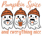 Epic Ladies Pumpkin Spice Everything Nice Coffee V-Neck Graphic T-Shirts