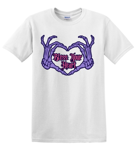 Epic Adult/Youth Bless Your Heart Goth Skeleton Hands Cotton Graphic T-Shirts. Free shipping.  Some exclusions apply.