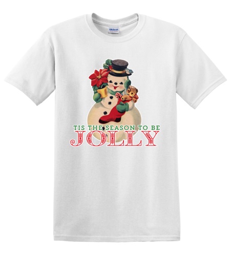 Epic Adult/Youth Tis the Season to be Jolly Snowman Cotton Graphic T-Shirts. Free shipping.  Some exclusions apply.