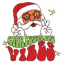 Epic Adult/Youth Christmas Vibes Hippie Santa Peace Cotton Graphic T-Shirts