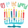 Epic Adult/Youth Hanukkah Oy to the World Menorah Cotton Graphic T-Shirts