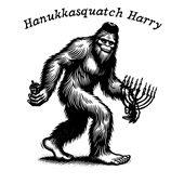 Epic Ladies Hanukkasquatch Harry Hanukkah Sasquatch V-Neck Graphic T-Shirts