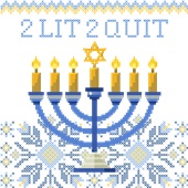 Epic Adult/Youth 2 Lit 2 Quit Hanukkah Ugly Sweater Style Cotton Graphic T-Shirts