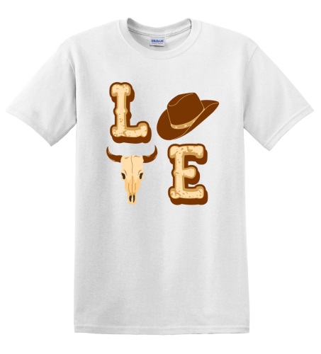 Epic Adult/Youth Western LOVE Country Cowboy Cotton Graphic T-Shirts. Free shipping.  Some exclusions apply.