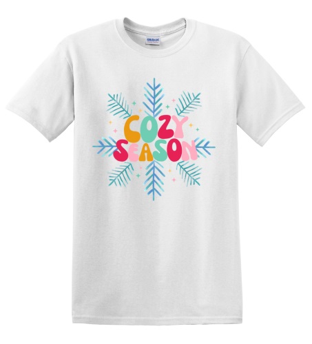 Epic Adult/Youth COZY SEASON Winter Cold Snow Snuggle Cotton Graphic T-Shirts. Free shipping.  Some exclusions apply.