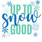 Epic Ladies UP TO SNOW GOOD Winter Cold Season V-Neck Graphic T-Shirts