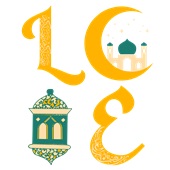 Epic Ladies Ramadan LOVE Happy Ramadhan Mubarak V-Neck Graphic T-Shirts