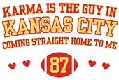 Epic Adult/Youth Karma is the Guy Kansas City Swiftie 87 Cotton Graphic T-Shirts