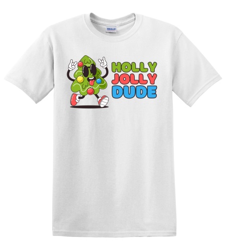 Epic Adult/Youth Holly Jolly Dude Christmas Tree Cotton Graphic T-Shirts. Free shipping.  Some exclusions apply.