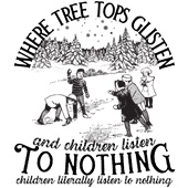 Epic Ladies Trees Glisten Children Listen to Nothing V-Neck Graphic T-Shirts