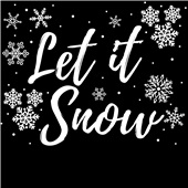 Epic Ladies Let it Snow white winter season V-Neck Graphic T-Shirts