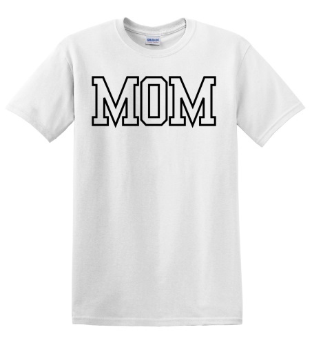 Epic Adult/Youth MOM varsity sports number one fan black Cotton Graphic T-Shirts. Free shipping.  Some exclusions apply.