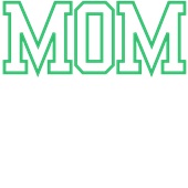Epic Ladies MOM varsity sports biggest fan green V-Neck Graphic T-Shirts