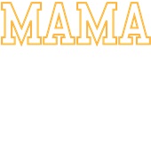 Epic Ladies MAMA varsity sports biggest fan yellow V-Neck Graphic T-Shirts