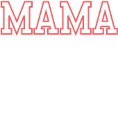 Epic Ladies MAMA varsity sports biggest fan red V-Neck Graphic T-Shirts