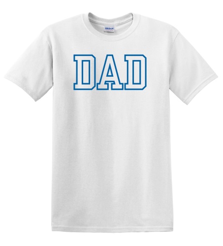 Epic Adult/Youth DAD varsity sports biggest fan blue Cotton Graphic T-Shirts. Free shipping.  Some exclusions apply.