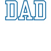 Epic Ladies DAD varsity sports biggest fan blue V-Neck Graphic T-Shirts