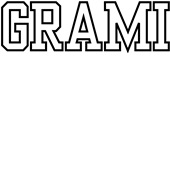 Epic Ladies GRAMI varsity sports biggest fan blk V-Neck Graphic T-Shirts