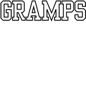 Epic Ladies GRAMPS varsity sports biggest fan blk V-Neck Graphic T-Shirts