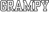 Epic Ladies GRAMPY varsity sports biggest fan blk V-Neck Graphic T-Shirts